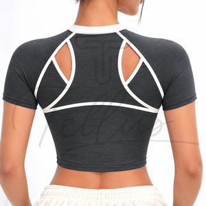 High Quality Women's Fitness <b>Crop</b> <b>Top</b> Half Sleeve Cotton T-Shirts with custom Design Women <b>Crop</b> <b>Top</b> Women <b>Crop</b> <b>Top</b> T Shirts <b>Top</b> - Product Image 4