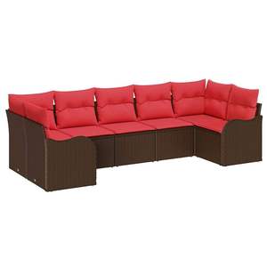 Ensemble de canapés de jardin en polyrotin marron - Product Image 2