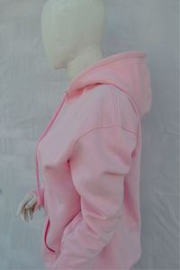 Baby <b>Pink</b> Women's Custom Embroidery Acid Wash 100% Cotton Oversized Pullover Hoodie Casual Fleece Hooded Sweat Top Factory - Product Image 5