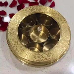 Premium Metal Spice <b>Box</b> Decorative Lid Modern Kitchen Masala Storage Organizer High Quality Container for <b>Herbs</b> Seasoning Use - Product Image 6