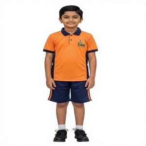 Ropa Deportiva Transpirable de Poliéster/Algodón para Niños, Uniforme de Fútbol de Manga Corta y Pantalones Cortos Unisex - Product Image 6