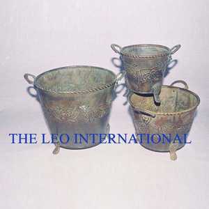 Pot de fleurs d'intérieur créatif nordique doré, grand, fait main en métal, pour la maison, le jardin, le balcon - Product Image 2