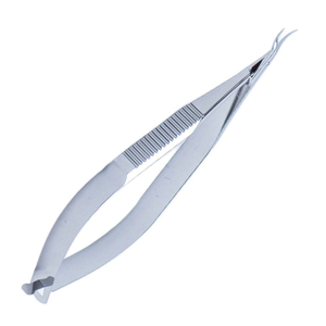 Pinces ophtalmiques courbées à pointe fine, manche à ressort, en acier inoxydable, micro-pinces chirurgicales, instrument de précision pour la chirurgie oculaire - Product Image 3