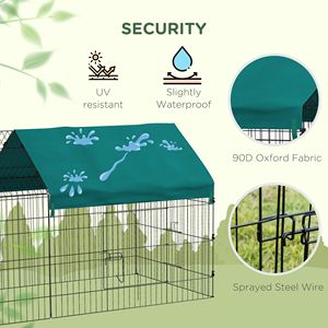 Recinto per Animali Domestici da Interno/Esterno Verde Solido da 87 Pollici con Tetto per Conigli, Galline, Cincillà, per Uso in Soggiorno - Product Image 4