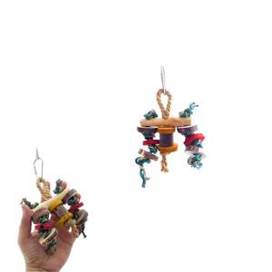 Jouets pour oiseaux en bois dur écologiques, bois de café, jouets à mâcher pour animaux de compagnie, jeu et danse - Product Image 5