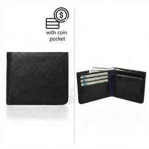 [Special Price] Top Quality Handmade Castello Genuine Cowhide Leather Men Standard Coin <b>Wallet</b> Black Brown Navy Burgundy Green - Product Image 1