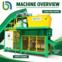 Presse à blocs métalliques, machine de broyage, broyeur de voitures usagées, aluminium, acier inoxydable, alliage, moteur 45 kW, roulement