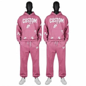 Ensemble de survêtements unisexe coupe ample, coupe-vent et respirant, avec logo personnalisé, pour le sport, vierge, de haute qualité - Product Image 2