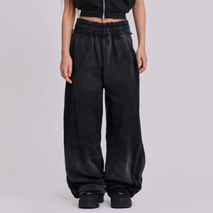 กางเกงผ้าแคนวาสลำลองสำหรับผู้หญิง HANO 2024 ODM ทรงขาตรงแบบหลวม แต่งเชือกผูกเอว ระบายอากาศได้ดี แห้งเร็ว ไม่เป็นขุย - Product Image 4