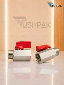 Mini-vanne à boisseau sphérique en laiton M x F compacte pour coupure d'eau, d'air, d'huile, pour espaces confinés, filetage mâle-femelle, système de plomberie et pneumatique - Product Image 3