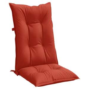 Ensemble de 4 coussins de chaise à dossier haut en polyester 100% rouge mélangé, coussins lombaires et coussins d'assise - Product Image 4