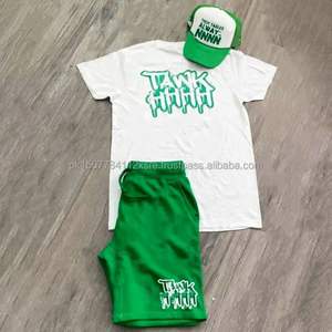 Ensemble de t-shirt confortable 100% coton avec short assorti, tenue décontractée de rue, ensembles de shorts pour hommes, ensembles de tenues d'été en 2 pièces - Product Image 3