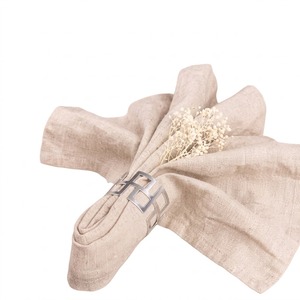 Porte-serviettes en métal argenté de luxe, élégant, avec bordure perlée et motif floral, pour mariage, hôtel, maison, table à manger - Product Image 5