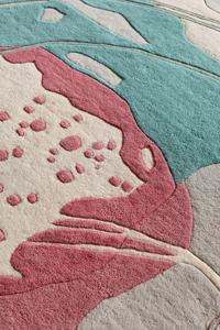 Tapis indien Sugarbush, abstrait, moderne, à poils longs, tufté à la main, en laine de Nouvelle-Zélande, anti-taches, anti-chute de poils, avec support en latex, tapis épais - Product Image 3