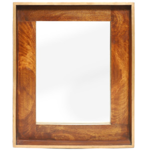Handcrafted Wood <b>Framed</b> Mirror Home Decor | OEM Custom Wholesale MOQ 50 Pcs - Product Image 1