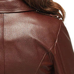 Chaqueta de Cuero para Mujer de Alta Calidad, Chaqueta de Cuero PU a la Moda, Chaqueta de Piel de Oveja Marrón, Chaqueta de Cuero al por Mayor, Chaquetas para Mujer - Product Image 6