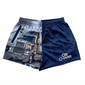 Shorts de rugby unisexes 100% polyester, logo brodé personnalisé, couleur unie, design respirant, shorts de rugby tracker - Product Image 1