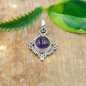 Natural Purple <b>Amethyst</b> Gemstone <b>Pendant</b> 925 Sterling Silver <b>Pendant</b> Purple Stone <b>Pendant</b> Handmade Design <b>Pendant</b> Christmas Gift - Product Image 2