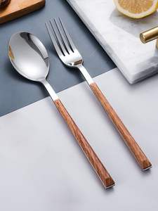 Ensemble de couverts de cuisine en acier inoxydable, cuillère, fourchette, couteau pour la maison, le restaurant, l'hôtel, la table à manger, résistant à la rouille, durable, moderne, pour les fêtes - Product Image 6
