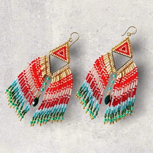 <b>Top</b> Selling Beaded <b>Earrings</b> Eco Friendly Beaded <b>Earrings</b> Hand Crafted Colorful Beaded <b>Earrings</b> Custom Logo Item Beaded <b>Earrings</b> - Product Image 1