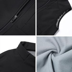 Veste polaire pour homme de haute qualité en gros, gilet de travail d'hiver pour homme, gilet de sport pour homme avec logo brodé personnalisé, gilet zippé - Product Image 5