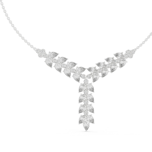 Pendentif de mariée en or rose 14 carats avec diamant de laboratoire en forme de poire/rond pour femme |   Nouveau diamant cultivé - Product Image 3