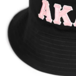Sombrero de Pescador Personalizado Negro y Rosa, Bordado con Gráficos, Casual, de Algodón, para el Sol, Unisex, para Verano, Playa, Viajes, Accesorio de Moda - Product Image 3