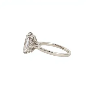 แหวนเพชรแล็บโกรว์ทรงเรเดียนท์คัทแบบโซลิแทร์ ทองคำขาว 18K รับรองโดย IGI - Product Image 3