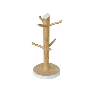 Best Trending Wooden <b>Mug</b> Tree <b>Stand</b> Rustic Artistic Handcrafted Minimalist Modern Kitchen Dining Home Office Organize - Product Image 3