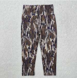 Leggings à taille haute, longueur intégrale, imprimé camouflage, extensibles, tricotés, décontractés pour femmes, à porter toute l'année - Product Image 3