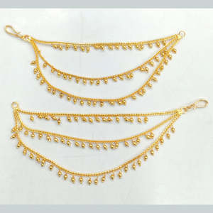 <b>Gold</b> <b>Plated</b> Pearls <b>Anklet</b> Fashion Kanchain Jewelry - Product Image 1