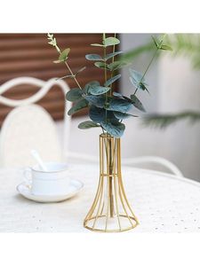 แจกันดอกไม้โลหะตกแต่งหรูหรา สวยงาม เหมาะสำหรับตกแต่งโต๊ะในห้องนั่งเล่น - Product Image 5