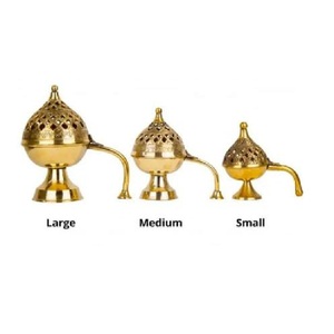 Brûleur d'encens et porte-bâtonnets en métal en gros - Compatible avec l'encens indien 100% naturel, usage thérapeutique, styles variés - Product Image 1