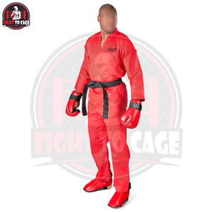 Trajes de Taekwondo Unisex de Color Rojo Sólido, Producto Más Vendido, Calidad Premium, Transpirable, Diseño Más Reciente, Ropa de Artes Marciales - Product Image 2