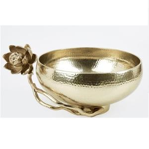 Nouvelle arrivée, bol à fruits design, fabriqué sur mesure, sculpté à la main, bol décoratif en métal doré pour servir les aliments - Product Image 2