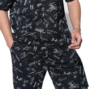 ชุดกีฬาพิมพ์ลายดิจิตอลคุณภาพดีขายดีที่สุด พร้อมกางเกงขาสั้น ชุดลำลองใส่สบายสำหรับฤดูร้อน เสื้อยืดคอกลมแขนสั้น - Product Image 6