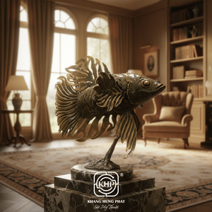 Escultura de Pez de Hierro Forjado, Moderna, Antigua, Resistente a la Intemperie, Decoración para el Hogar, Regalos, Artesanía, Feng Shui, Diseño Personalizable - Product Image 4