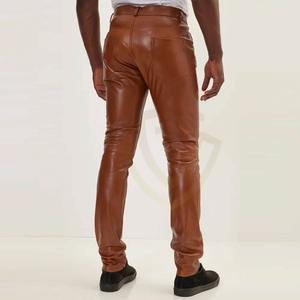 Pantalones de Cuero para Hombre, Estilo Moderno, Corte Recto, Diseño Personalizado de Alta Calidad - Product Image 3