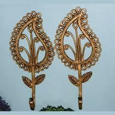 Golden Leaf Shape <b>Wall</b> Hook for Hanging <b>Clothes</b> Keys Towels - Product Image 4