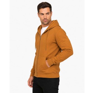 Sweat à capuche zippé décontracté pour homme en molleton doux, fermeture intégrale, poches kangourou, capuche réglable, construction confortable, usage quotidien - Product Image 6