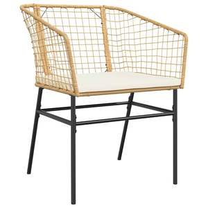 Ensemble de salle à manger de jardin en polyrotin brun 2 places - Product Image 4