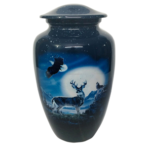 Urna grande de metal de estilo americano clásico de 10 pulgadas, precio personalizado, cremación conmemorativa para cenizas de adultos para servicios funerarios conmemorativos - Product Image 3