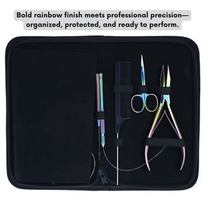 Hair Extension Tools Kit Microbeads Flat Crimping Plier Hook Loop Wire Tool Comb Needle Styling Sectioning Clips Finger Scissor - Product Image 5