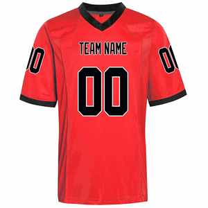 Maillots de football américain personnalisés en polyester respirant, grande taille, unisexe, haute qualité, manches courtes, maillot d'équipe - Product Image 5
