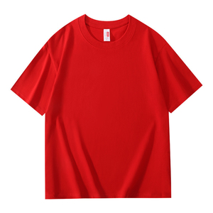 เสื้อยืดแขนสั้นผู้ชายทรงหลวมสไตล์ลำลองสำหรับฤดูร้อน DW ผ้าฝ้าย 100% พิมพ์ลายประดับเพชรพลอย ไซส์พลัส น้ำหนัก 180 กรัม ผ้าถักเนื้อแน่น - Product Image 5