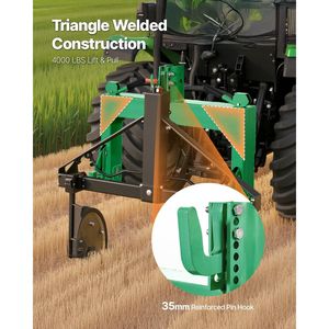 Attacco Rapido a 3 Punti per Capacità di Sollevamento di 1800 Kg, Adattamento a Bullone Regolabile su 5 Livelli per Trattori e Rimorchi Categoria 2 - Product Image 4