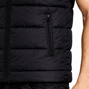 Débardeur matelassé classique pour homme, coupe-vent, couleur unie, léger, à capuche, séchage rapide, respirant, col en V - Product Image 5