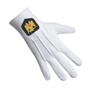 Guantes de Algodón Puro para Exteriores, Largos hasta la Muñeca, con Diseño Masónico de Alas de Águila Doble, para las Cuatro Estaciones, de Secado Rápido, Rito Escocés de 32.º Grado - Product Image 2