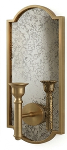 Luxury Antique Brass <b>Wall</b> <b>Sconce</b> Mirror Decorative Metal <b>Wall</b> <b>Sconces</b> with Dual Candle Holders Vintage Home Decor - Product Image 4