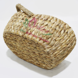 Wholesale Top Rated Woven Decorative Sundries Basket <b>Water</b> Hyacinth Scoop Rim Durable Wire Multifunction Bread <b>Container</b> - Product Image 1